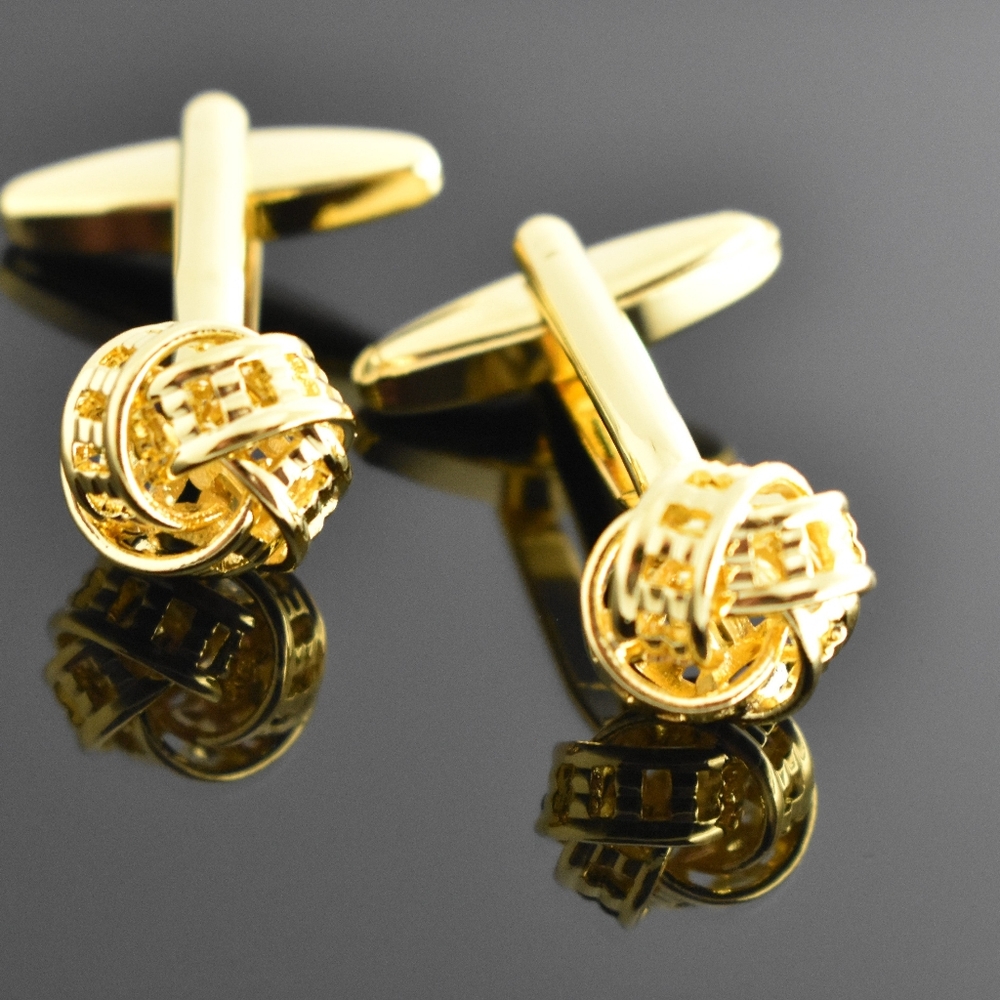 Gold Knot Cuff Links